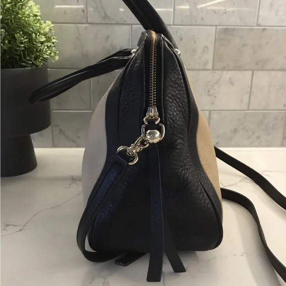 Kate Spade Pebbled Leather Black/Tan Crossbody Bag - Picture 4 of 13